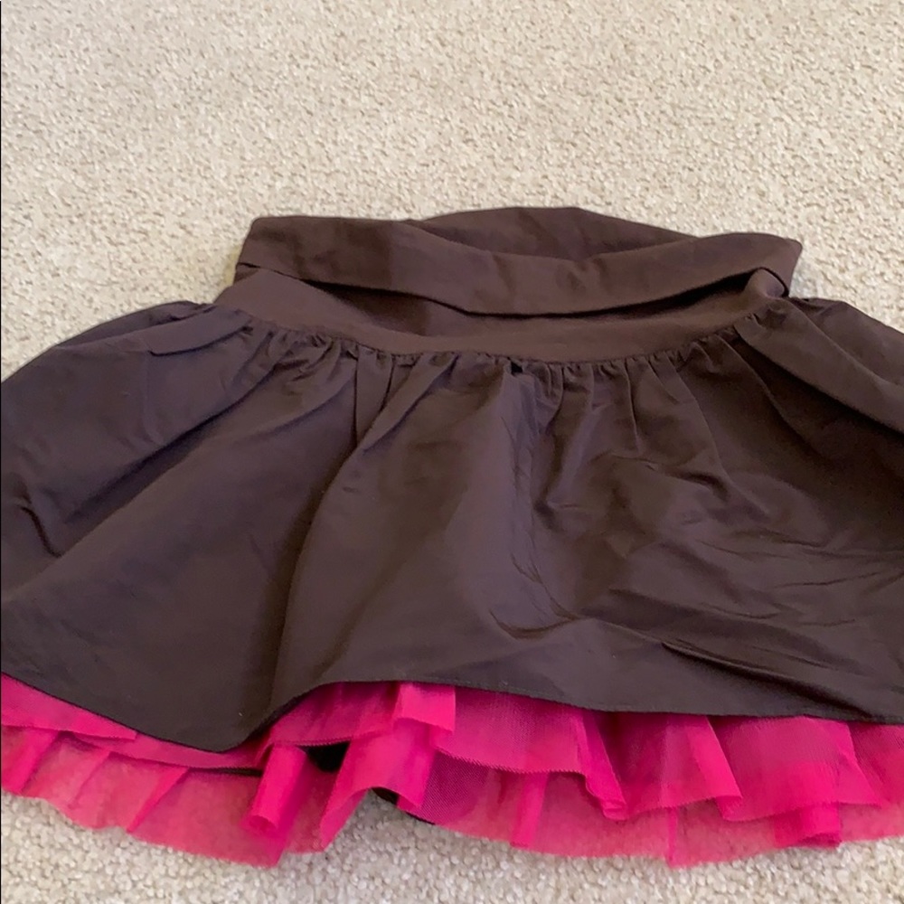 Pull on Skirt with tulle trim NWOT 12